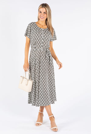 Printed Buttoned Down Dress