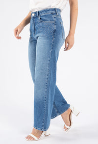Anna Straight Wide Leg Jeans