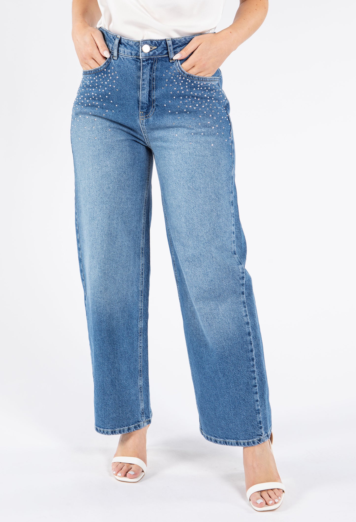 Anna Straight Wide Leg Jeans