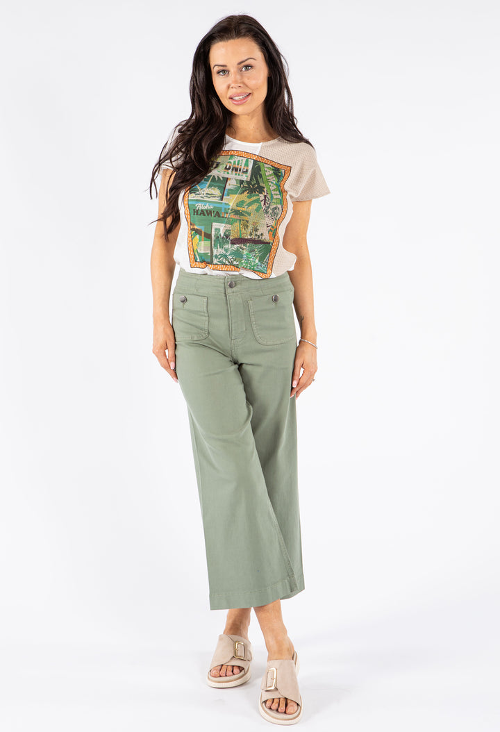 Multi Textured Graphic Top