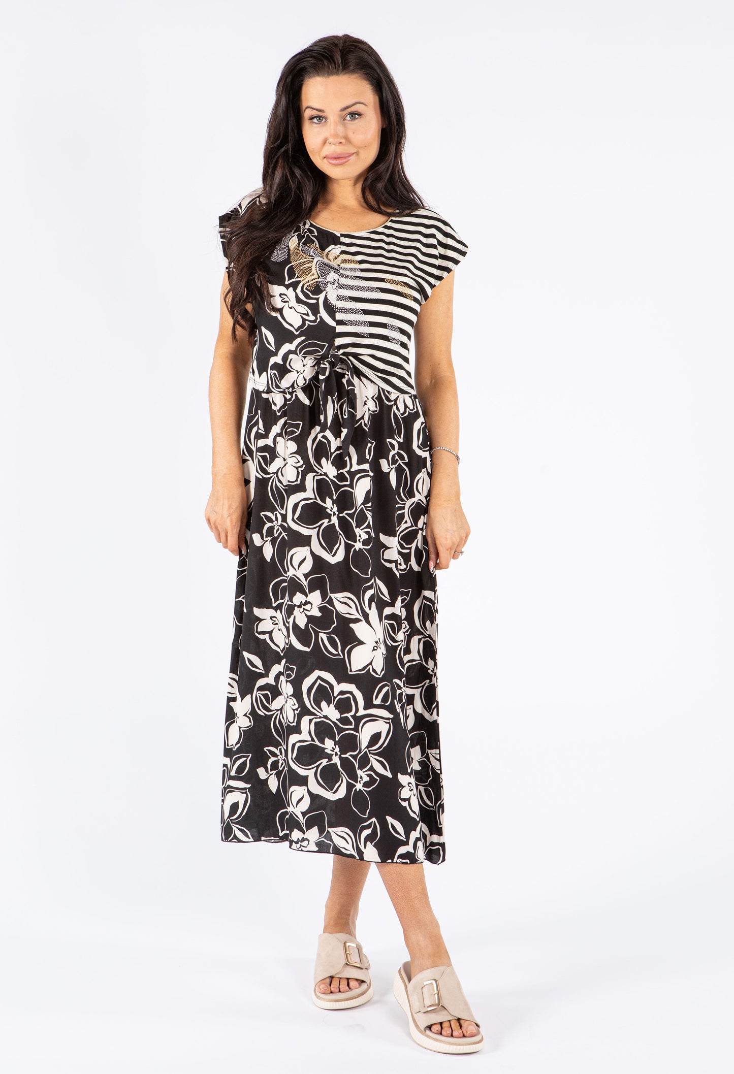 2 in 1 Dress with Tie Front