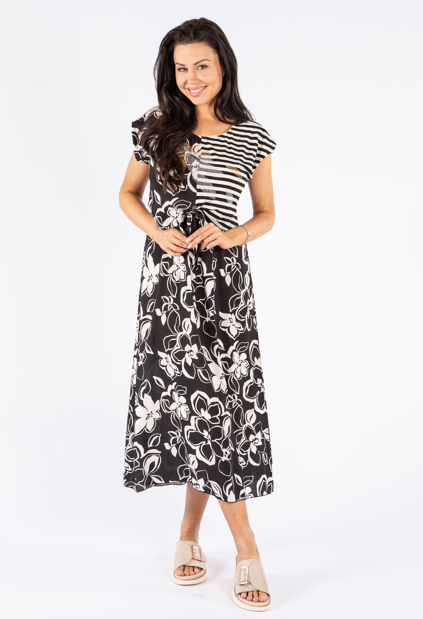 2 in 1 Dress with Tie Front