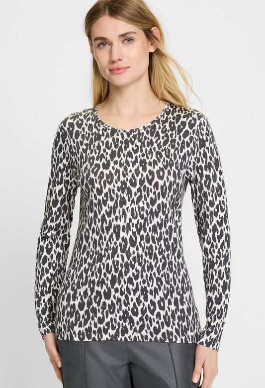 Leopard Print Long Sleeve Top