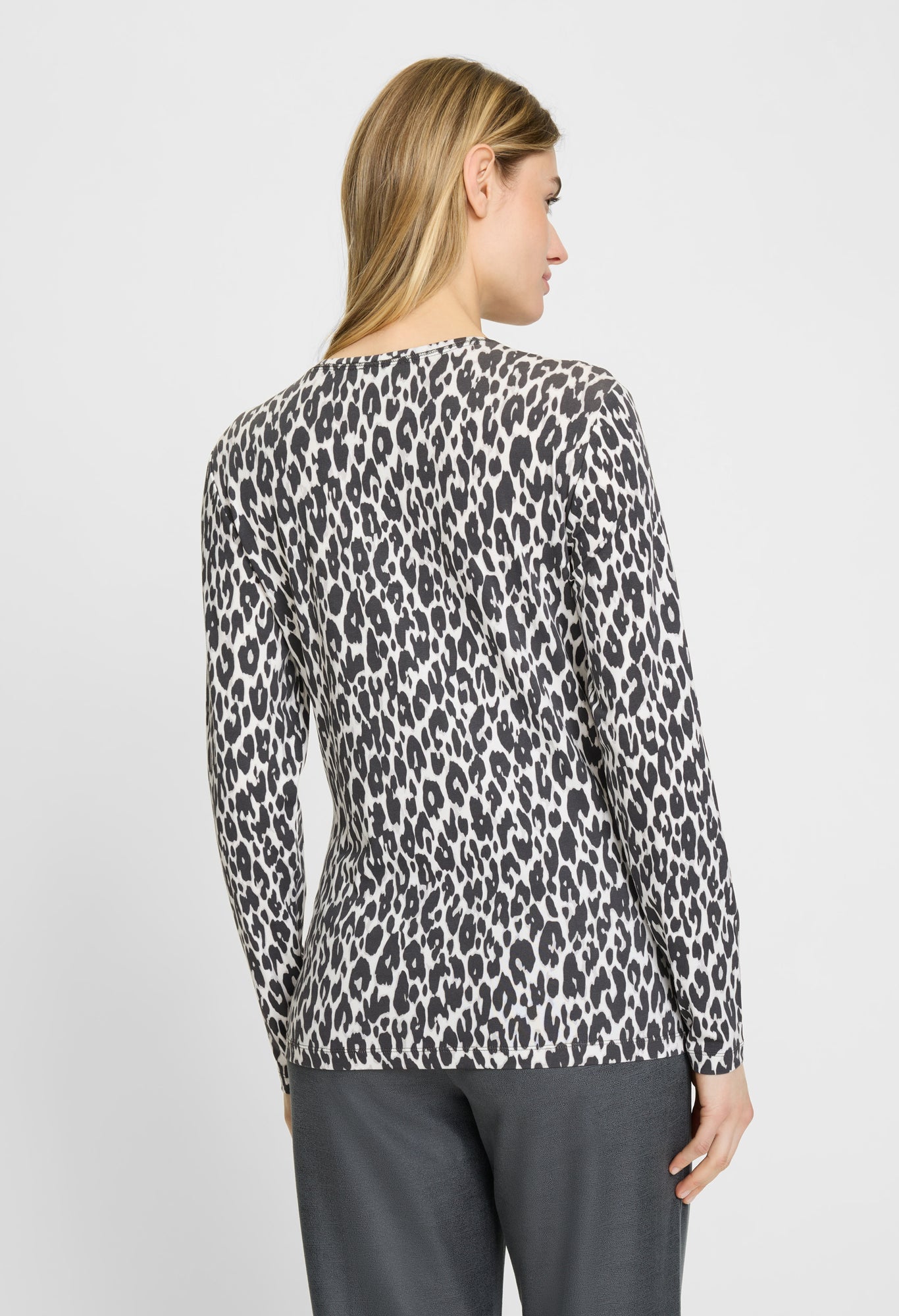 Leopard Print Long Sleeve Top