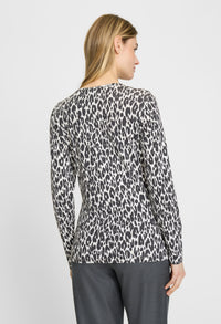 Leopard Print Long Sleeve Top