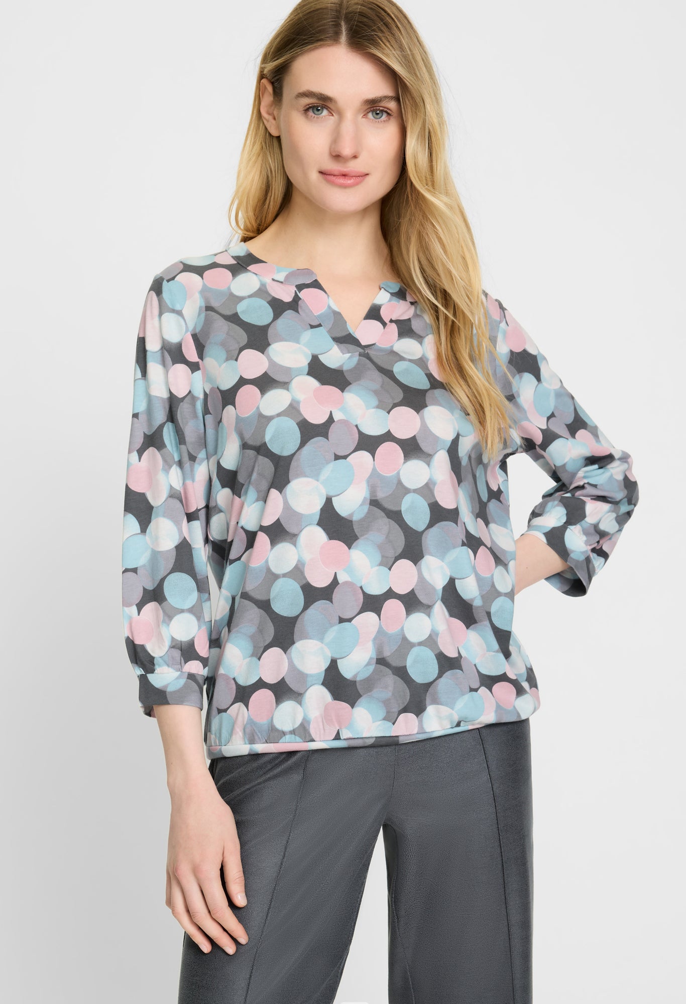 Circle Print Clara Blouse