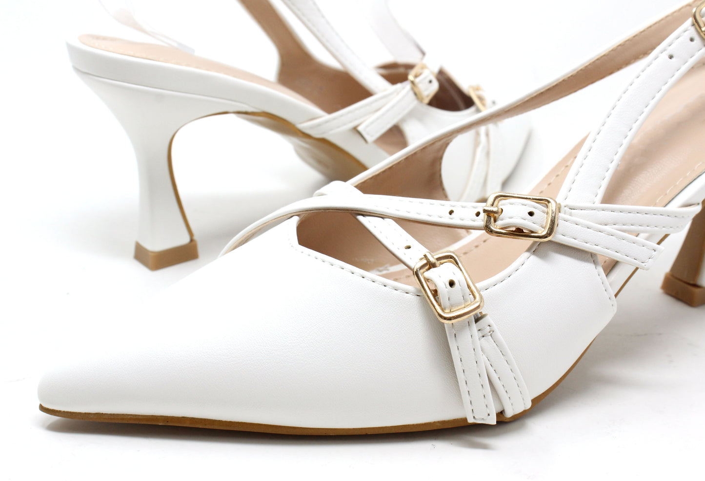 Cross Strap Sling Back