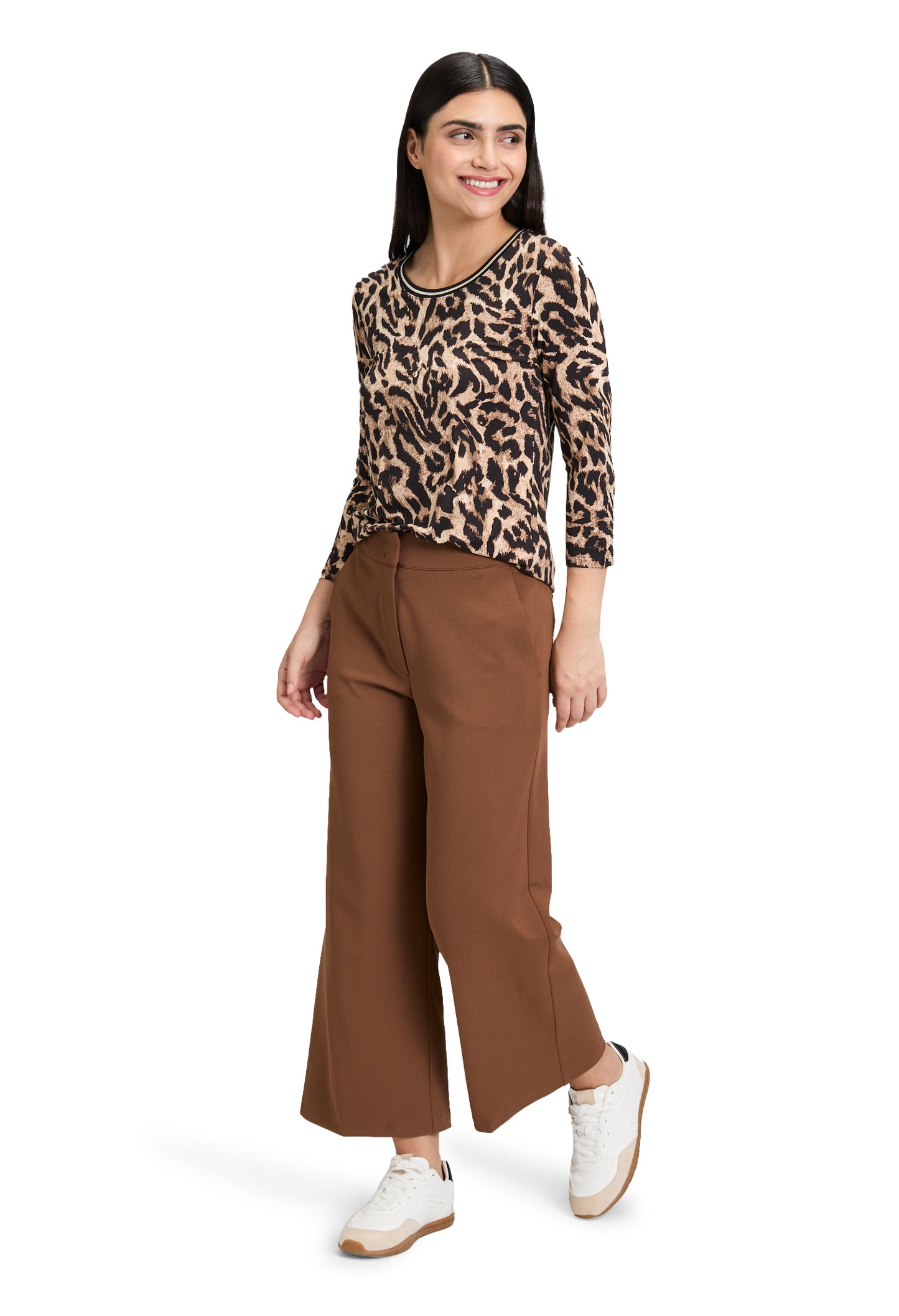 Basic Leopard Print Top