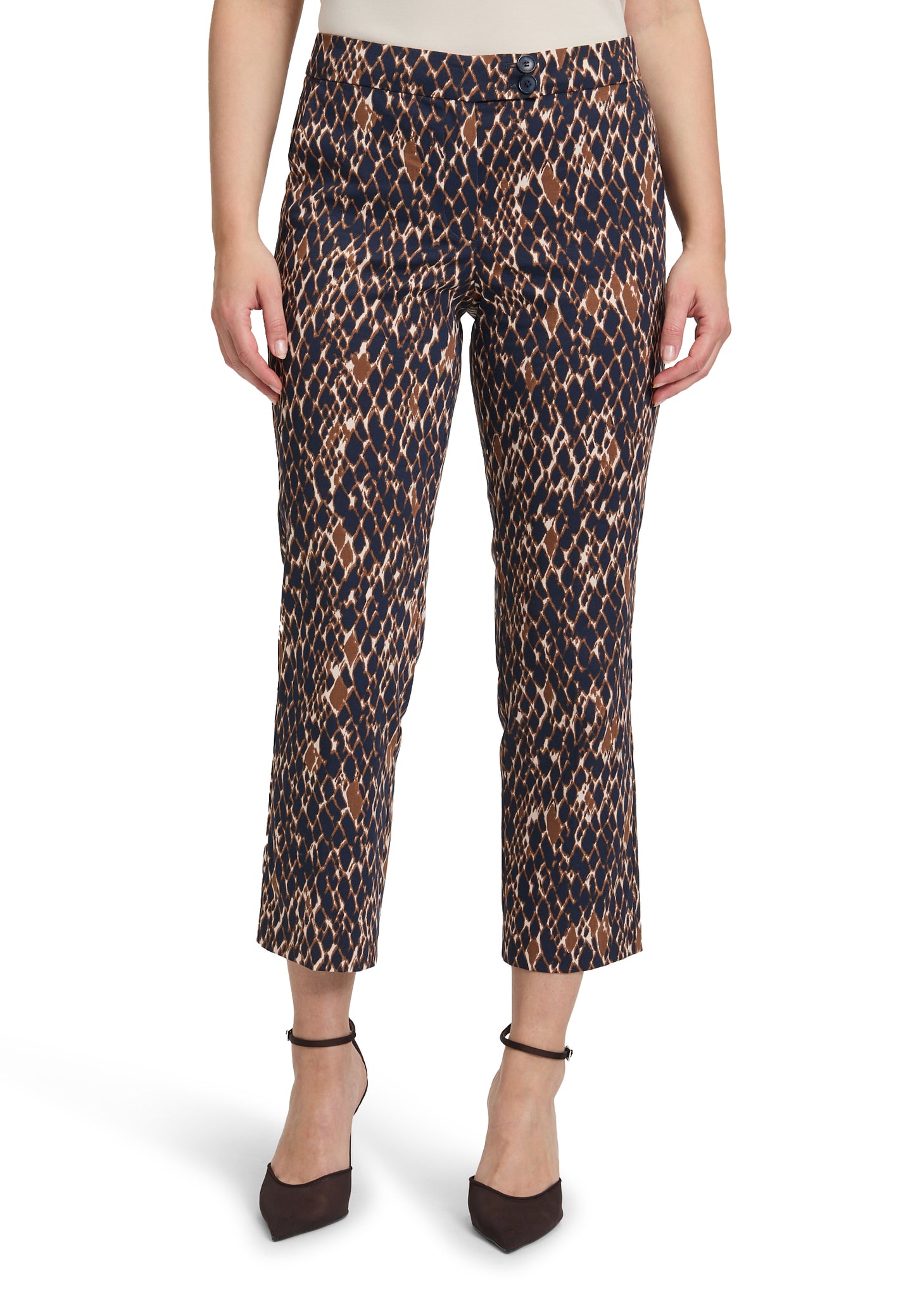 3/4 Length Leopard Print Trousers