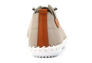 St Ives Leather Plimsoll