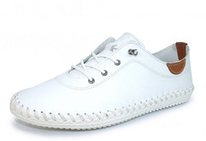 St Ives Leather Plimsoll