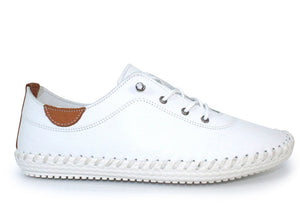 St Ives Leather Plimsoll
