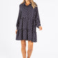 Polka Dot Tiered Hem Shirt Dress