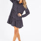 Polka Dot Tiered Hem Shirt Dress