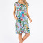 Tropical Floral Linen Dress