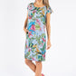 Tropical Floral Linen Dress