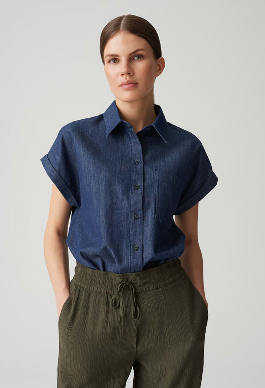 Folmes Loose chambray denim blouse