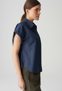 Folmes Loose chambray denim blouse