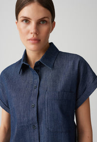 Folmes Loose chambray denim blouse