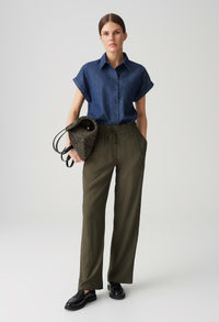 Folmes Loose chambray denim blouse