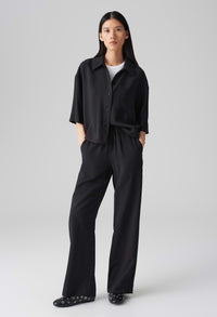 Fabbey Loose soft shirt blouse with pleat detail