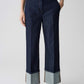 MOIRA CLEAN Wide Leg Jeans with XL Cuff