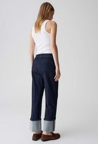 MOIRA CLEAN Wide Leg Jeans with XL Cuff