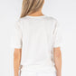 Front Diamante Pocket Jersey Back Top