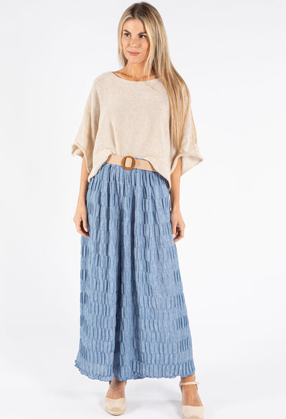 Crinkle Belted Trousers