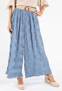 Crinkle Belted Trousers