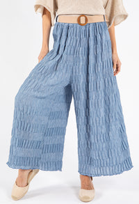 Crinkle Belted Trousers