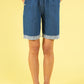 Drawstring Denim Look Shorts