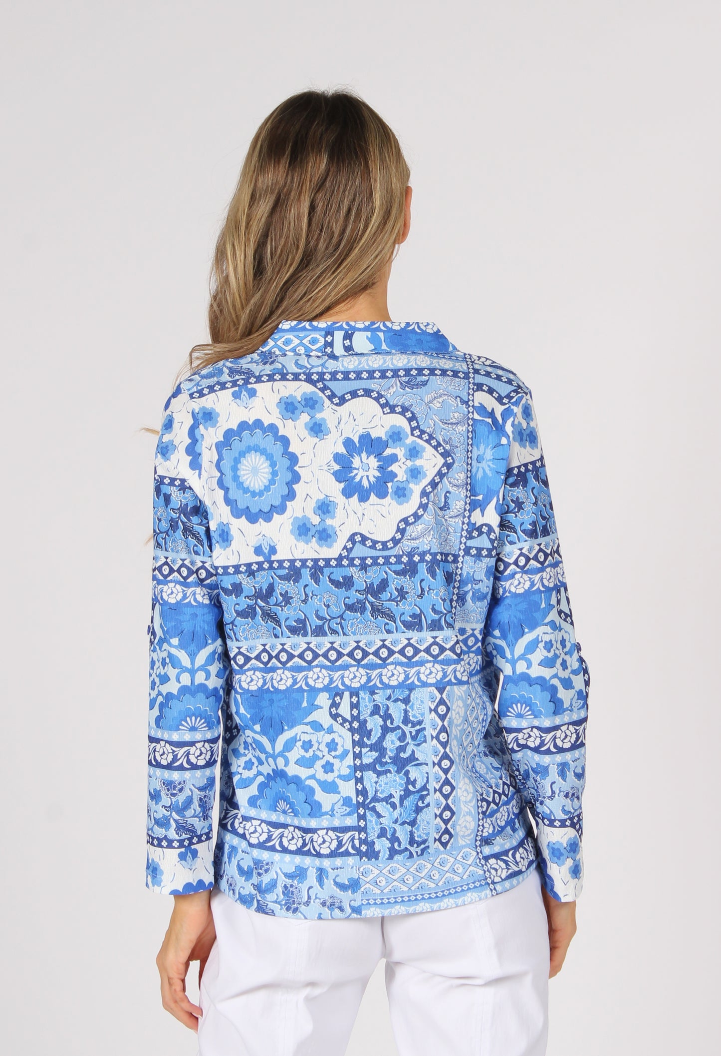 Patchwork Buttoned Up Top