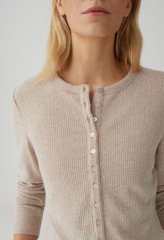 Saltus Ribbed Jersey Button-up Top