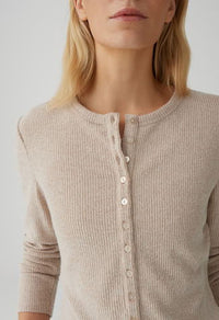 Saltus Ribbed Jersey Button-up Top