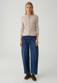 Saltus Ribbed Jersey Button-up Top