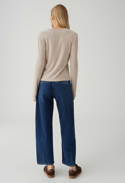 Saltus Ribbed Jersey Button-up Top