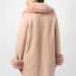 Fur Trim Shawl Coat
