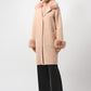 Fur Trim Shawl Coat
