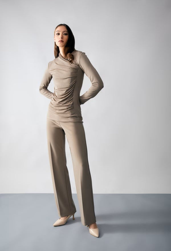 Flare High-waisted Trousers