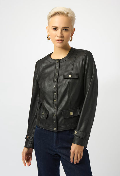 Collared Long-sleeve Casual Jacket