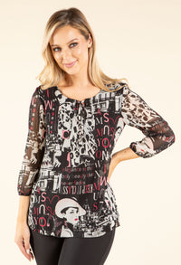 Plisse Pleated Parisian Blouse