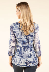 Plisse Pleated Newspaper Blouse