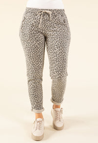 Leopard Print Zip Joggers
