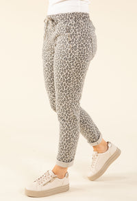 Leopard Print Zip Joggers