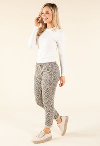 Leopard Print Zip Joggers