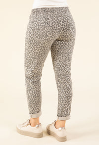 Leopard Print Zip Joggers