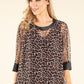 Leopard Print Mesh Blouse