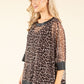 Leopard Print Mesh Blouse