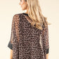 Leopard Print Mesh Blouse